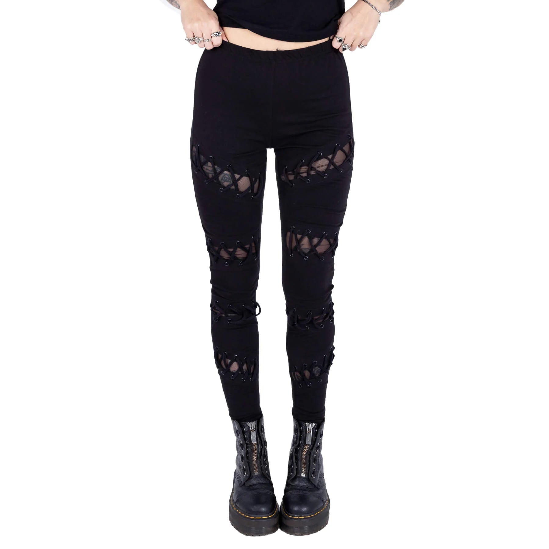 Lace up leggings best sale