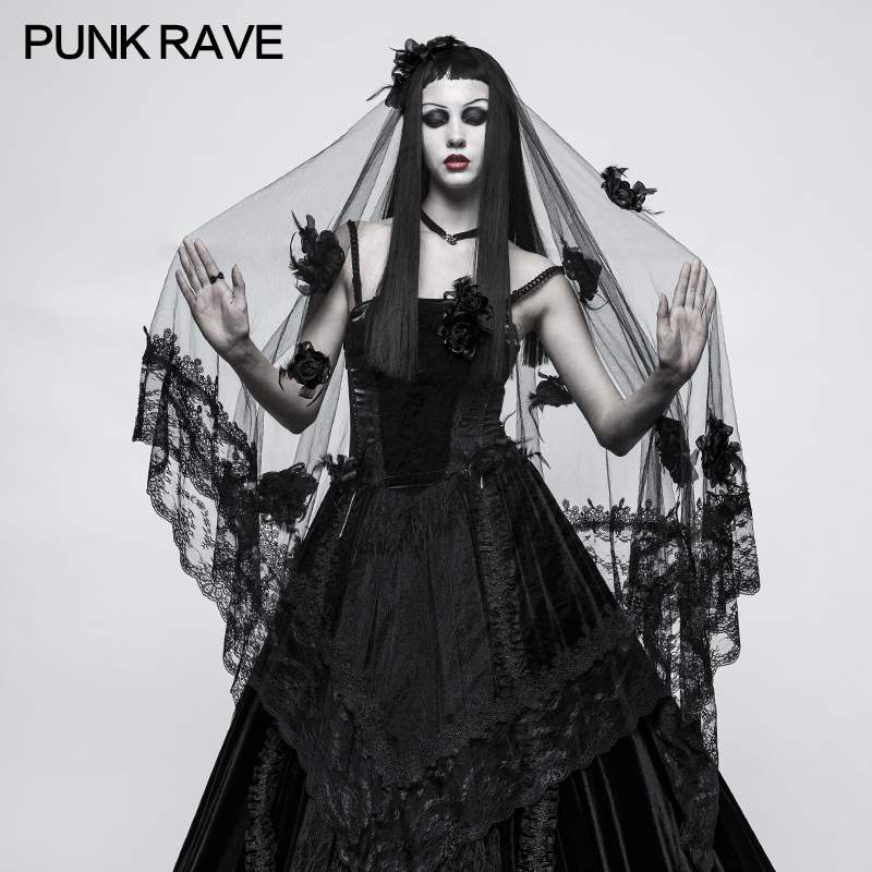 Punk Rave Britta Velvet Dress - Black