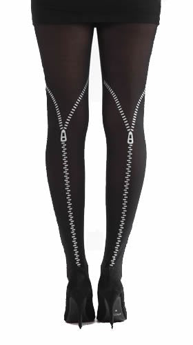 Pamela Mann Flocked Tights - Zips – Kate's Clothing