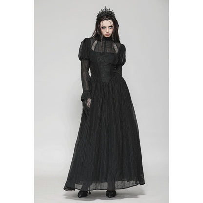 Dark in Love Harlow Dark Enchantress Gothic Lace Maxi Dress