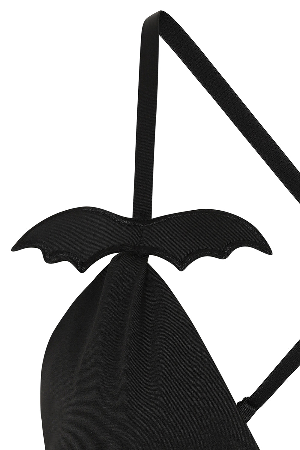 Banned Black Melantha Crop Top with Bat Wings Detail