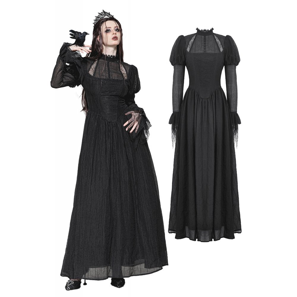 Dark in Love Harlow Dark Enchantress Gothic Lace Maxi Dress