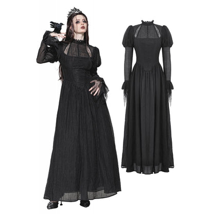 Dark in Love Harlow Dark Enchantress Gothic Lace Maxi Dress