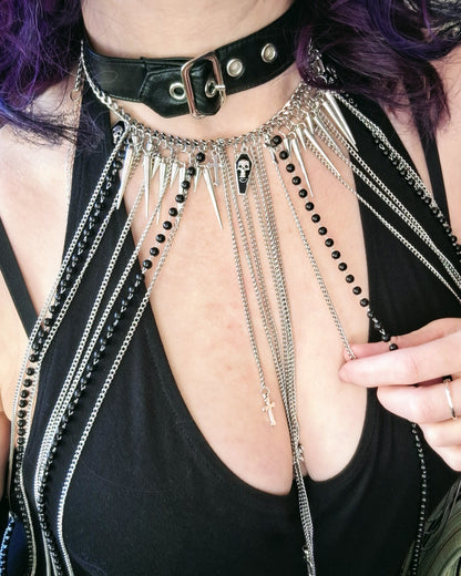 Punk Rave Vicenta Chest Chains Necklace