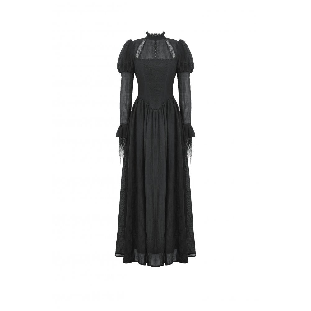 Dark in Love Harlow Dark Enchantress Gothic Lace Maxi Dress