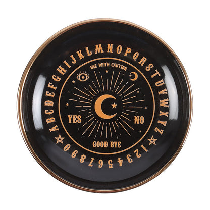 Gothic Gifts Round Black Talking Board Trinket Dish