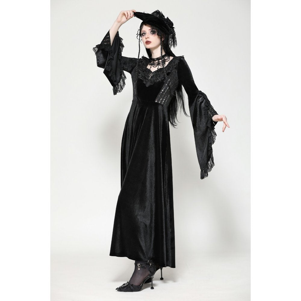 Dark in Love Petricka Gothic Romantic Velvet Maxi Dress