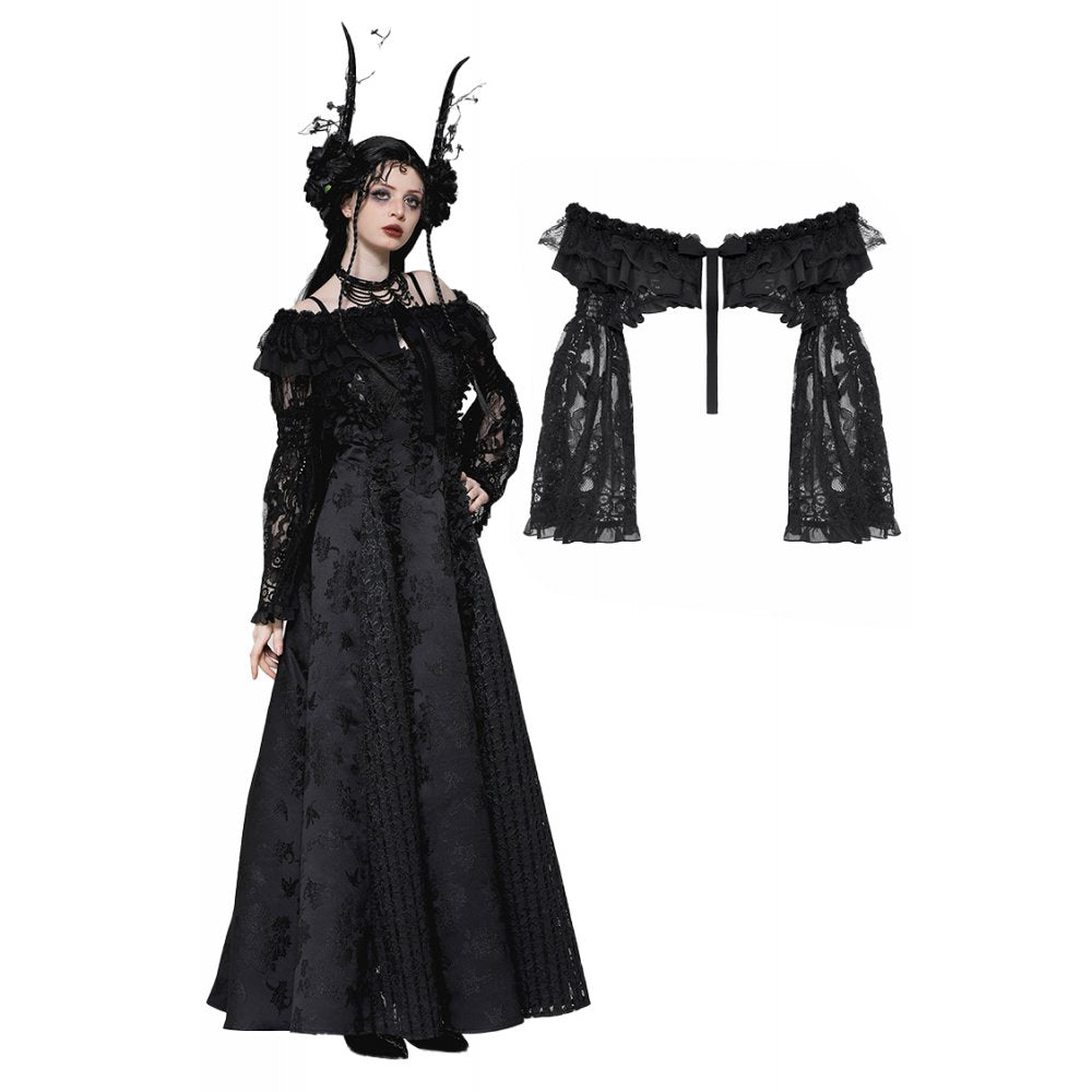 Dark in Love Idalia Gothic Rose Lace Off the Shoulder Bolero – Kate's ...