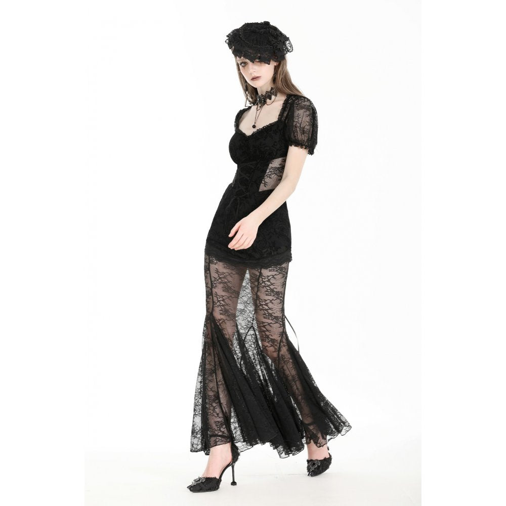 Dark in Love Verena Gothic Fishtail Dress