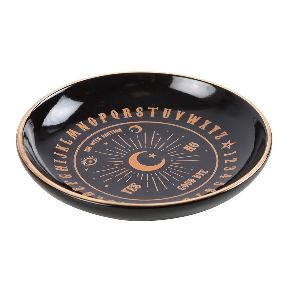 Gothic Gifts Round Black Talking Board Trinket Dish