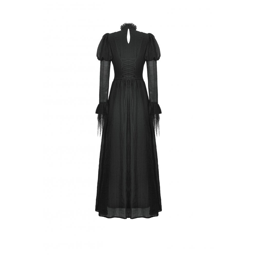 Dark in Love Harlow Dark Enchantress Gothic Lace Maxi Dress