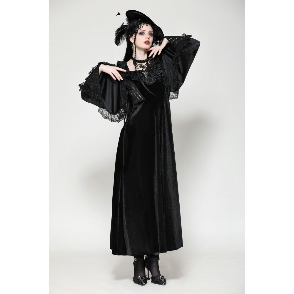 Dark in Love Petricka Gothic Romantic Velvet Maxi Dress