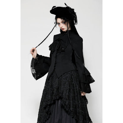 Dark in Love Odesia Gothic Ruffled Ladies Shirt