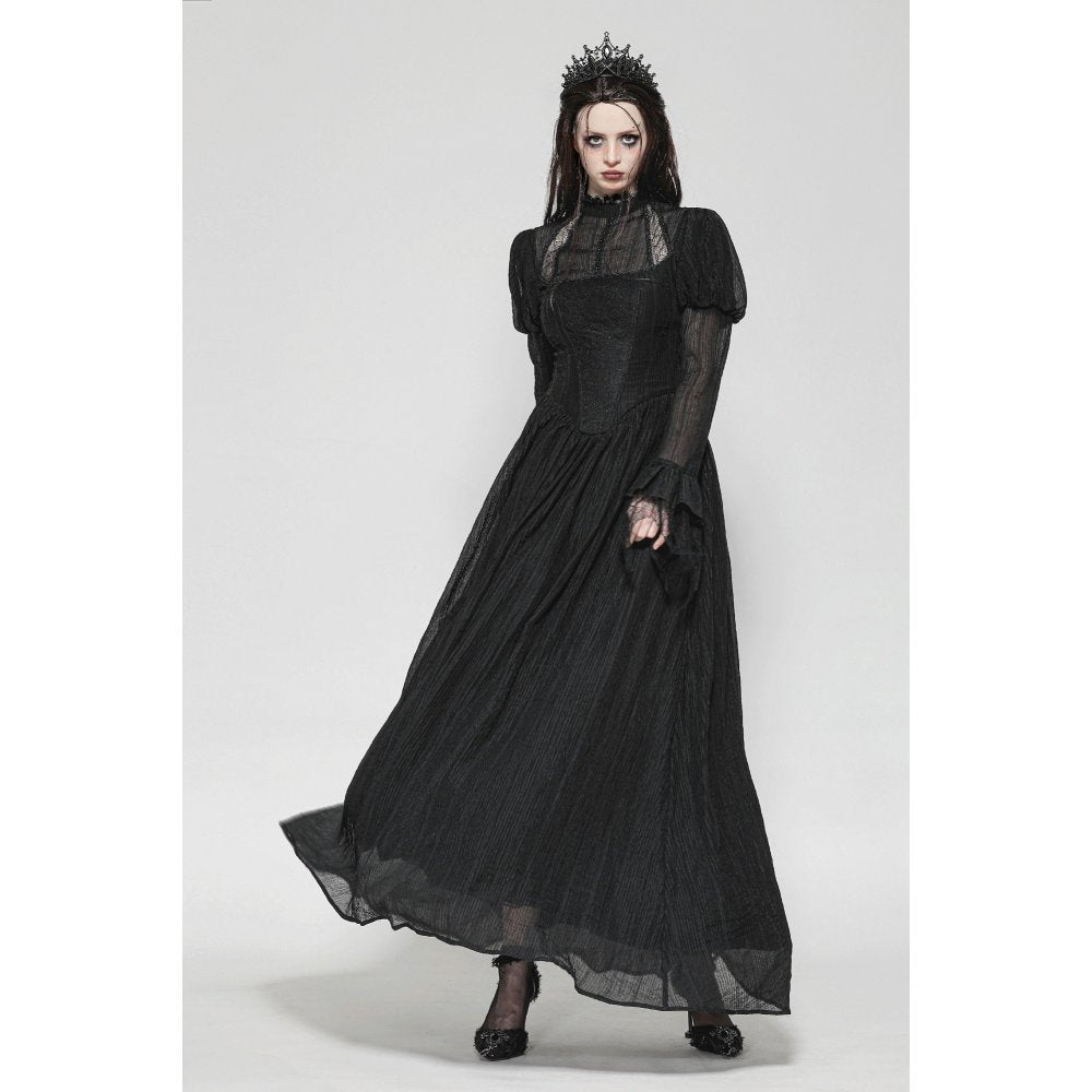 Dark in Love Harlow Dark Enchantress Gothic Lace Maxi Dress