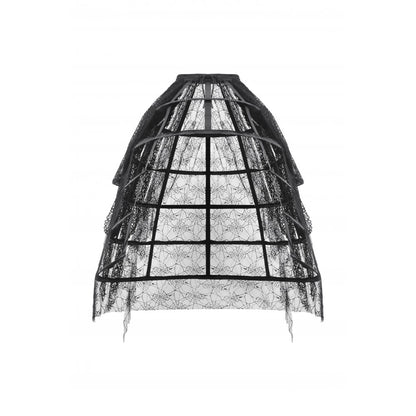 Dark in Love Azeneth Tattered Spiderweb Birdcage Petticoat Skirt