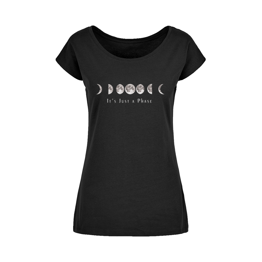 Necessary Evil It's Just A Phase Wide Neck Womens T-Shirt