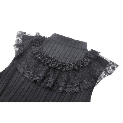 Dark in Love Diya Frilly Gothic Shirt Dress