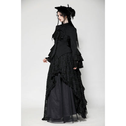 Dark in Love Odesia Gothic Ruffled Ladies Shirt