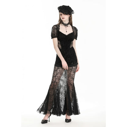 Dark in Love Verena Gothic Fishtail Dress