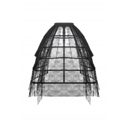 Dark in Love Azeneth Tattered Spiderweb Birdcage Petticoat Skirt