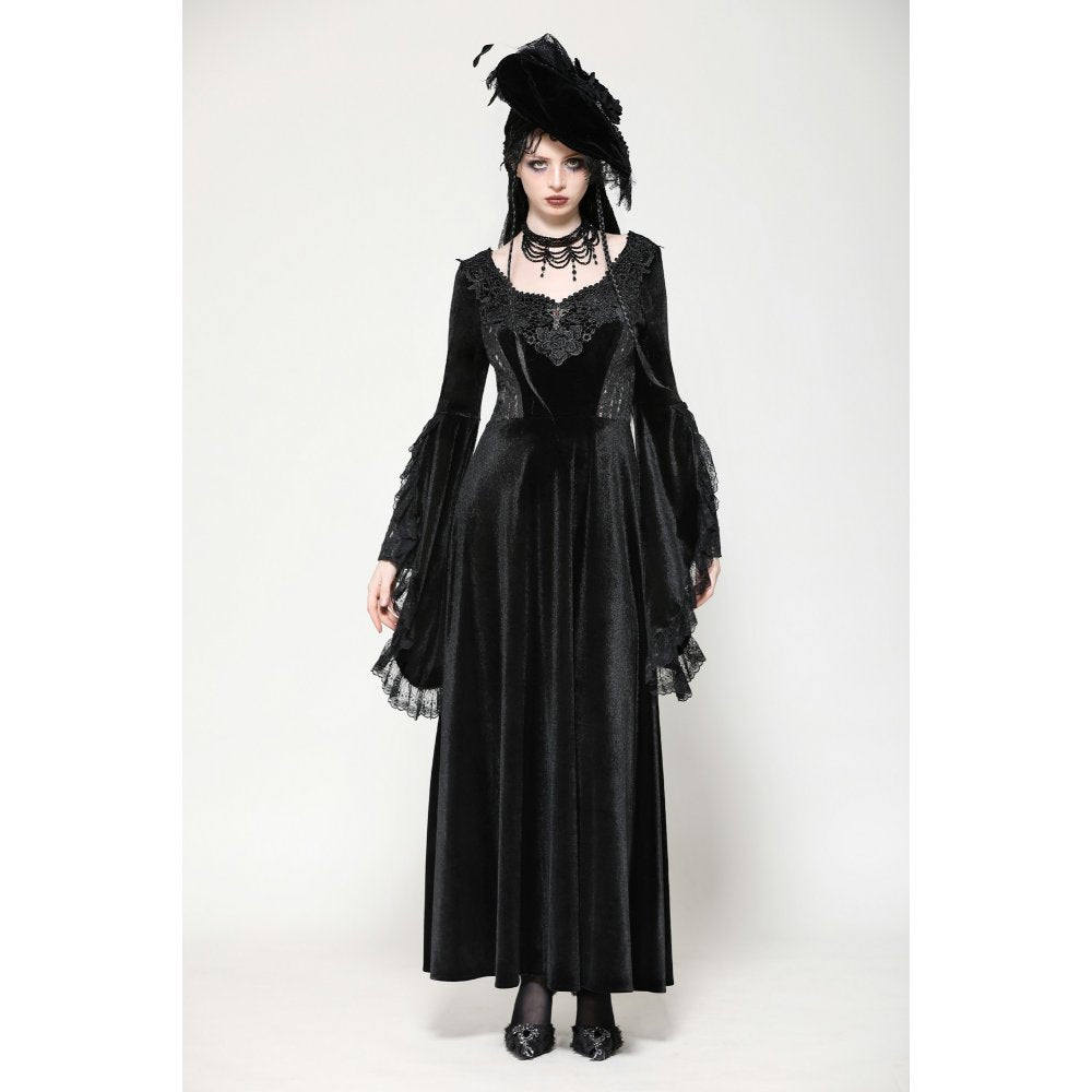 Dark in Love Petricka Gothic Romantic Velvet Maxi Dress