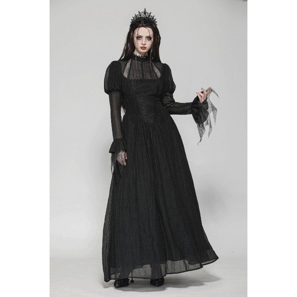 Dark in Love Harlow Dark Enchantress Gothic Lace Maxi Dress