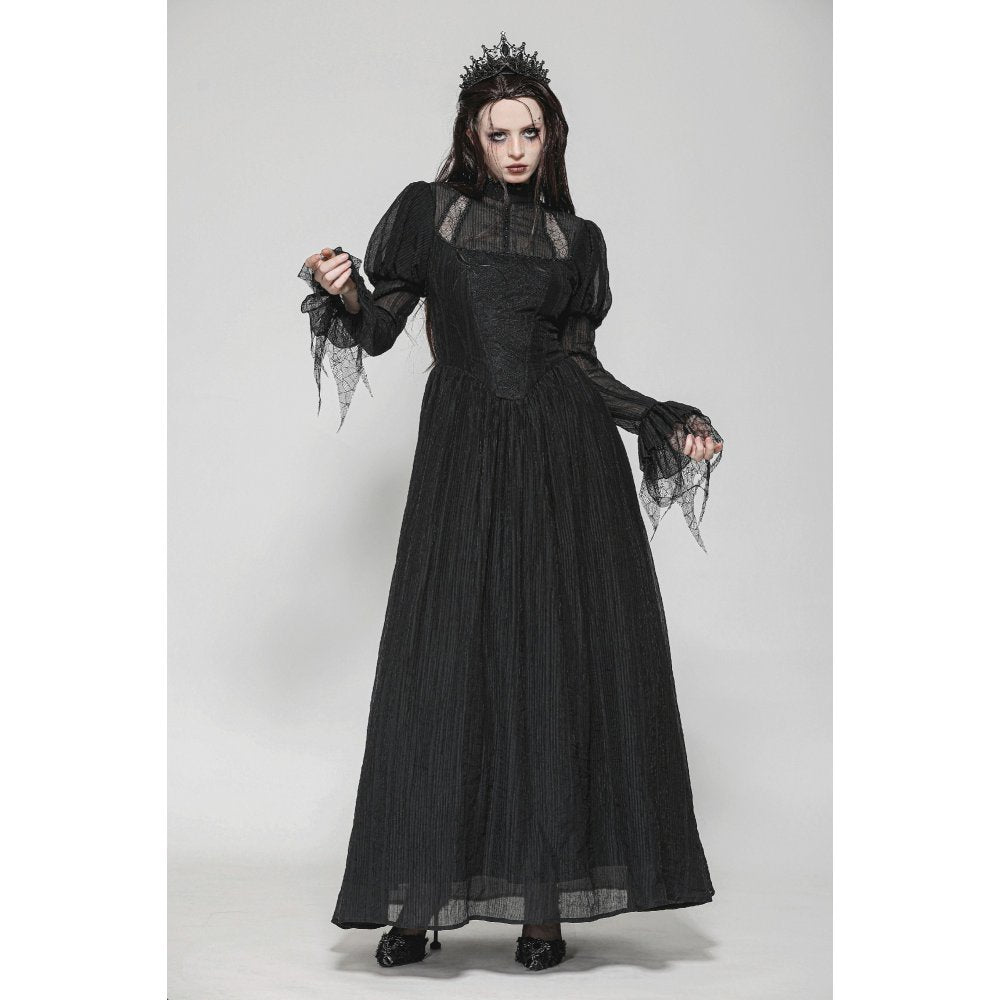 Dark in Love Harlow Dark Enchantress Gothic Lace Maxi Dress