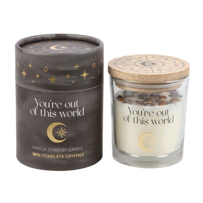 Gothic Gifts Vanilla Stardust Crystal Chip Candle