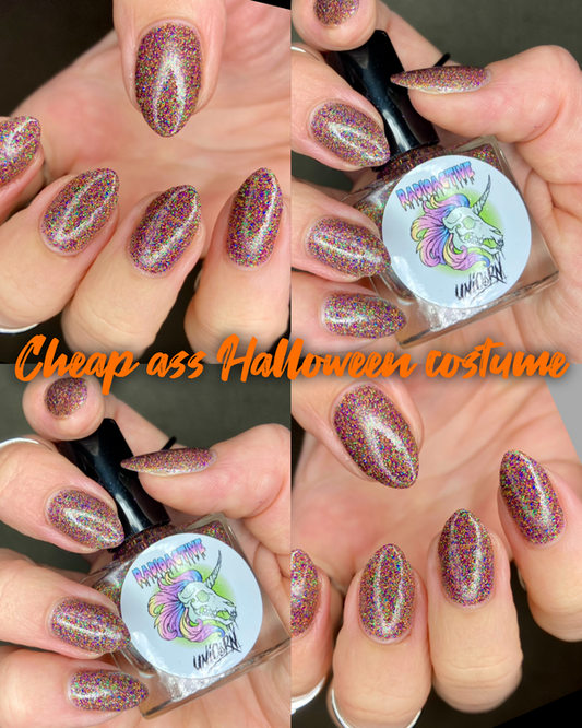 Radioactive Unicorn Cheap Ass Halloween Costume Nail Polish