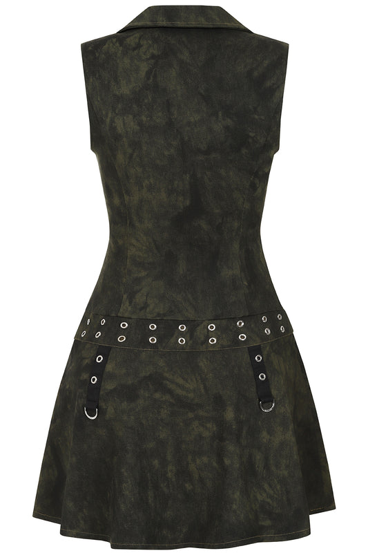 Banned Apparel Astrid Dress in Army Green