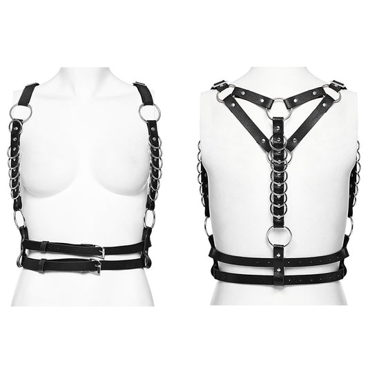 Punk Rave Elara O-ring Harness Belt - Kate's Clothing