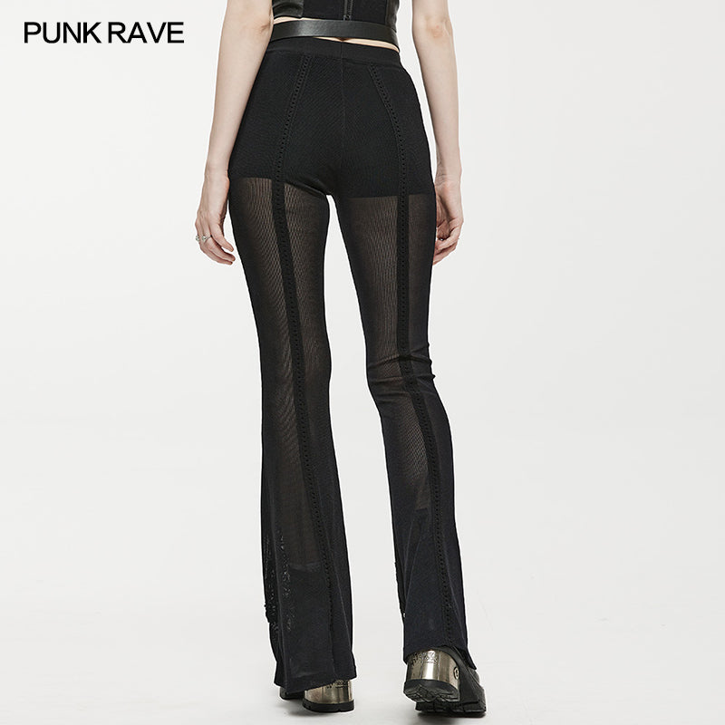 Punk Rave Women Detachable Legs Elastic Trousers Slightly Flared Long  Trouser | eBay