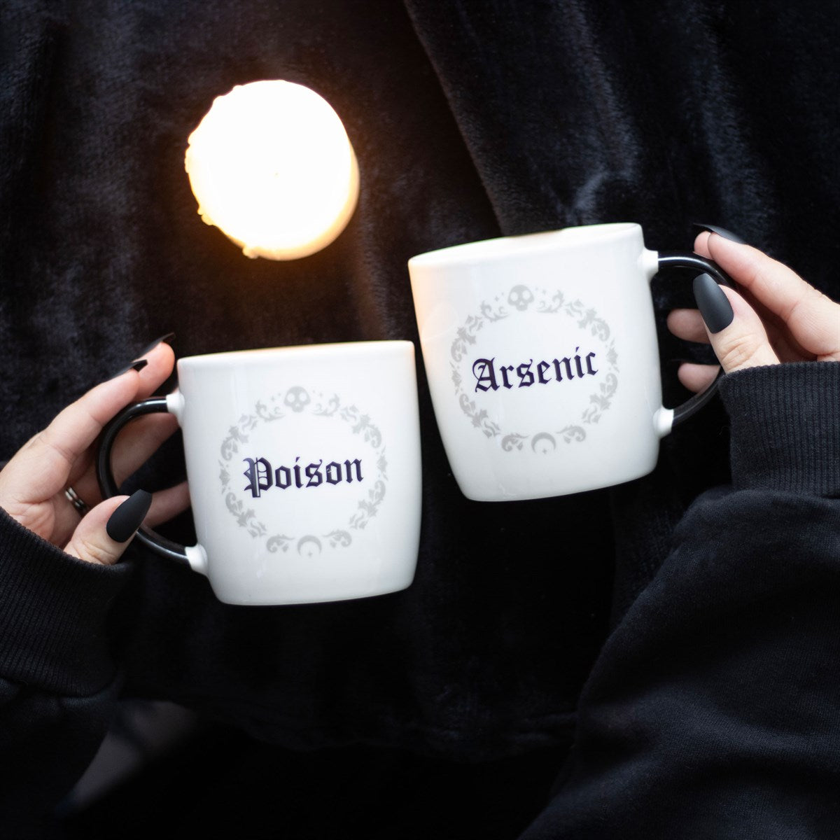 Gothic Gifts Poison and Arsenic Couples Mug Set - Kate's Clothing