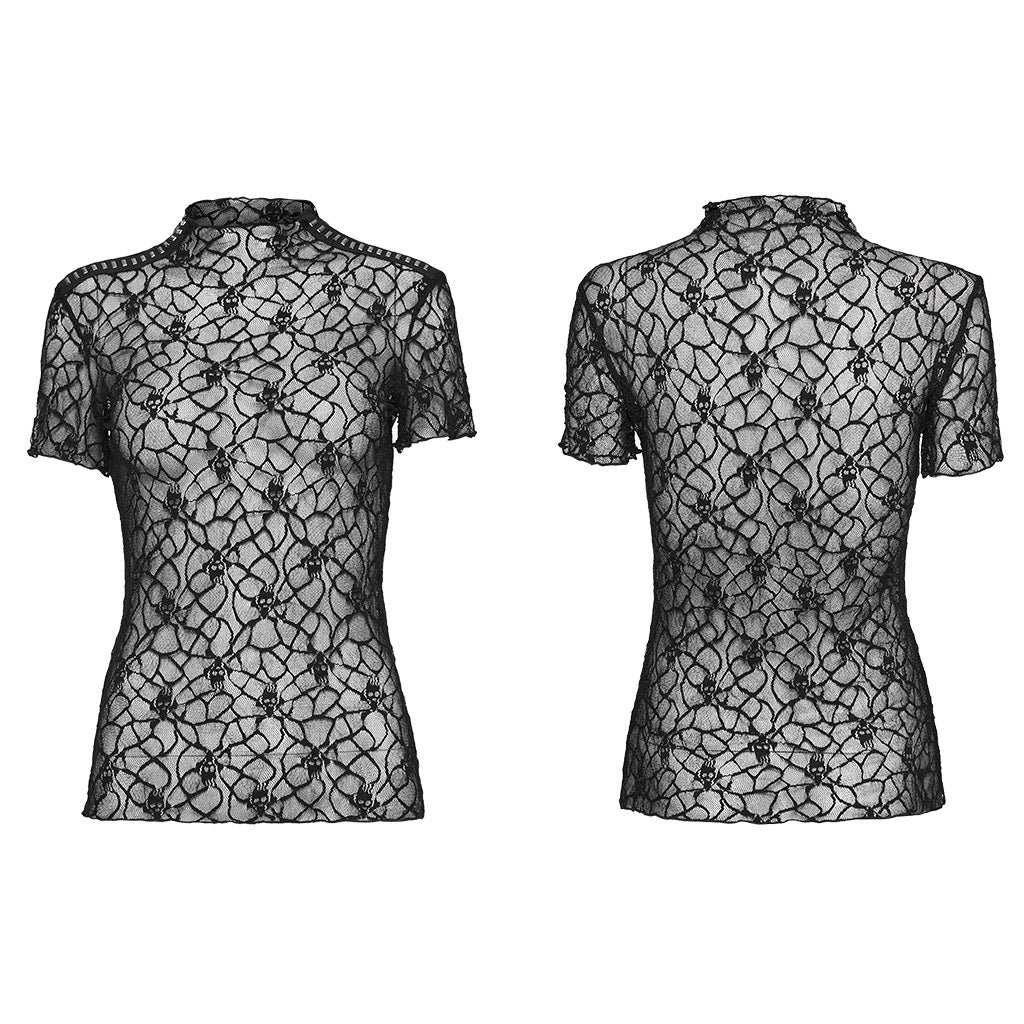 Punk Rave Leona Lace Short Sleeve Top