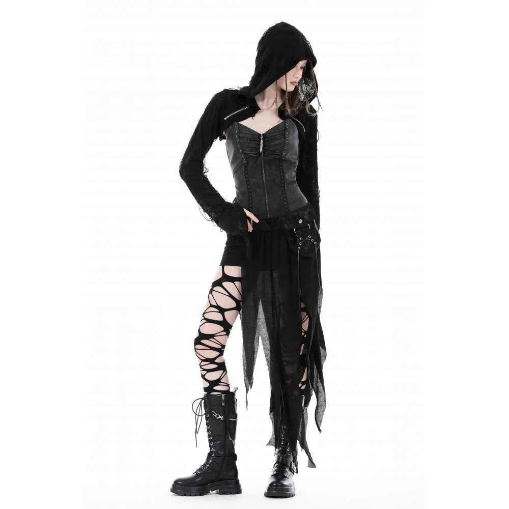 Dark In Love Ostara Hooded Long Sleeved Bolero - Kate's Clothing