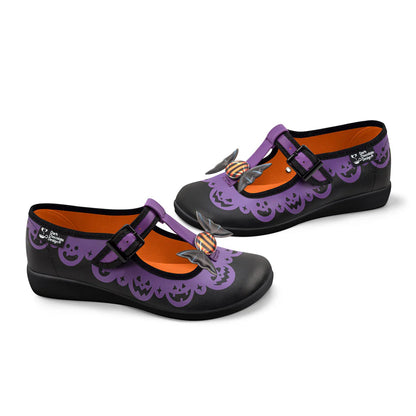 Chocolaticas® Pumpkin Twist Women's Mary Jane Flat Shoes