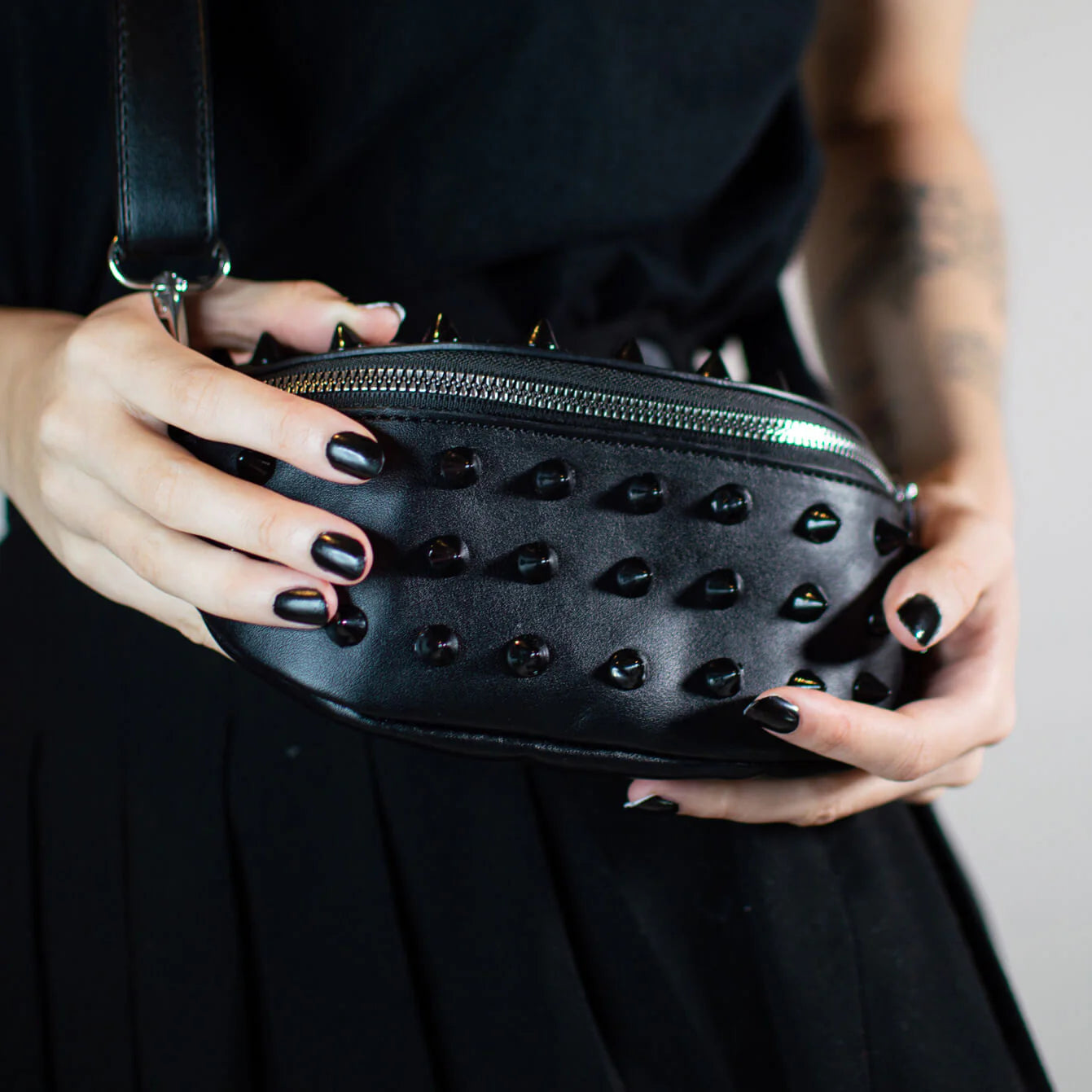 Poizen Industries Vita Bag with Black Spike Studs