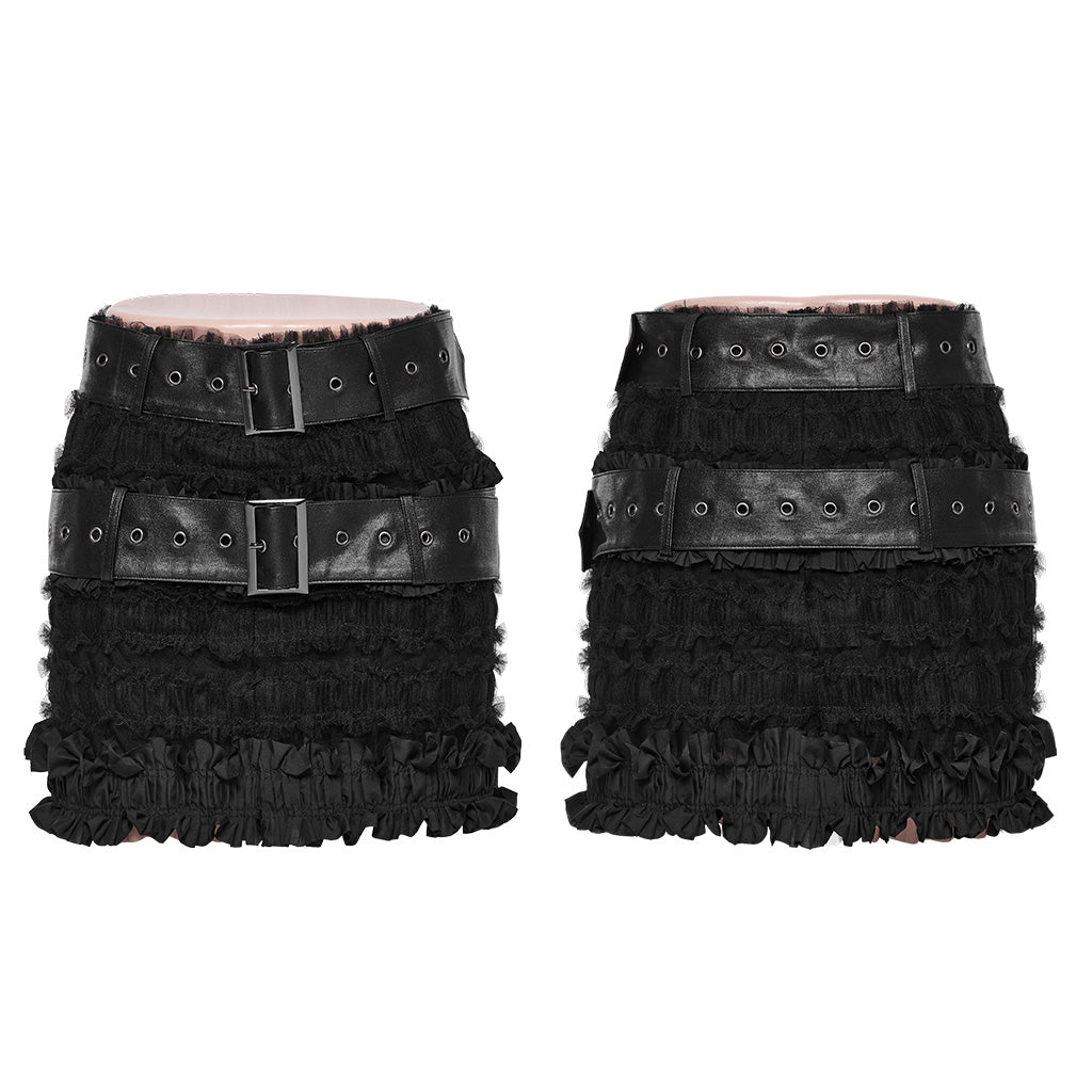 Punk Rave Brea Ruffle Mini Skirt