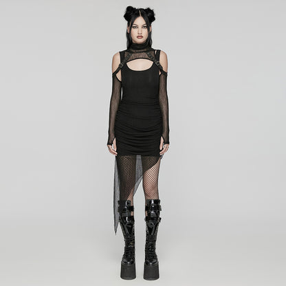 Punk Rave Zenovia Gothalyptic Mesh Two Piece Dress