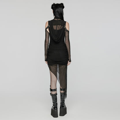 Punk Rave Zenovia Gothalyptic Mesh Two Piece Dress