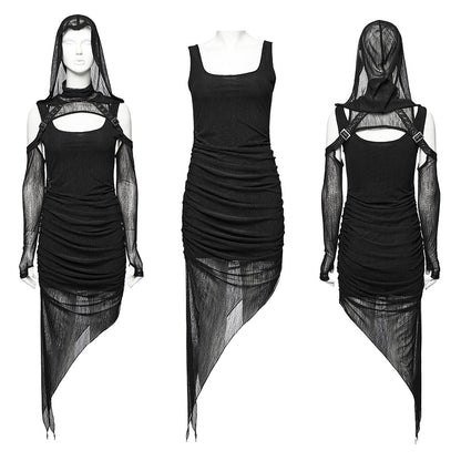 Punk Rave Zenovia Gothalyptic Mesh Two Piece Dress