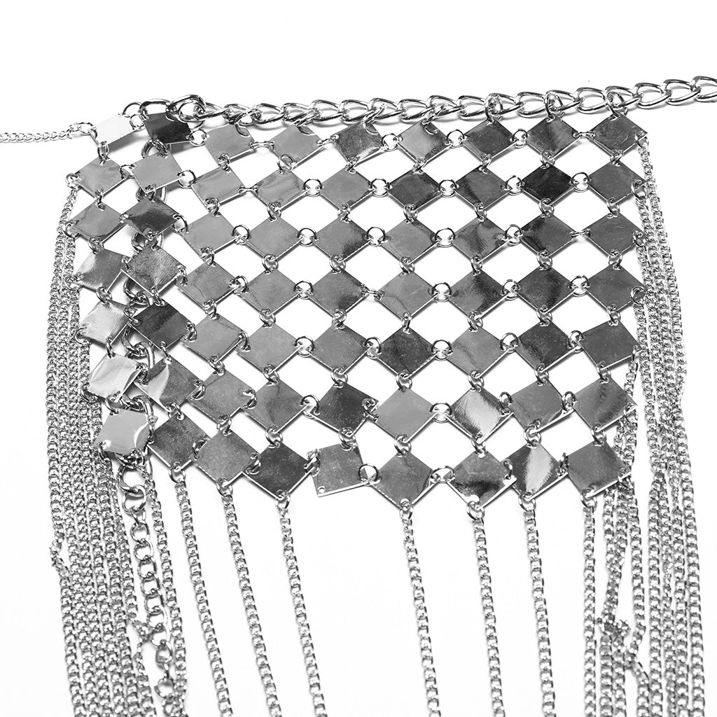 Punk Rave Georgette statement Chain Harness