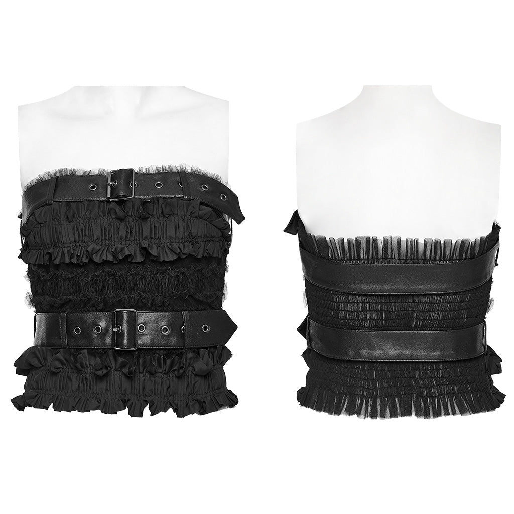 Punk Rave Brea Bandeau Ruffle Top