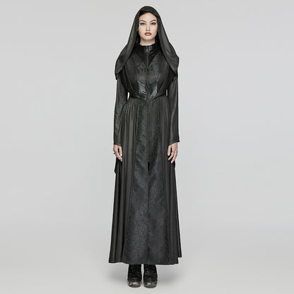 Punk Rave Benilde Gothic Witchy Hooded Full Length Jacket