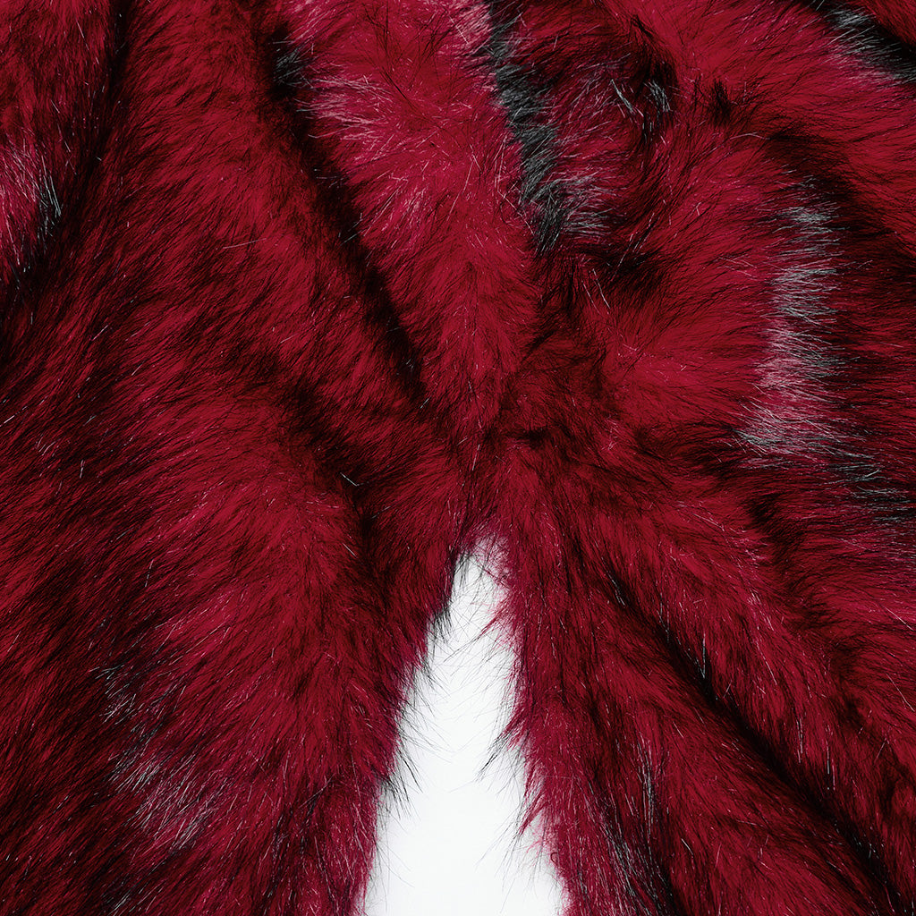 Punk Rave Izya Faux Fur Cloak in Red