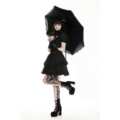 Dark in Love Axelle Lacey Telescopic Umbrella