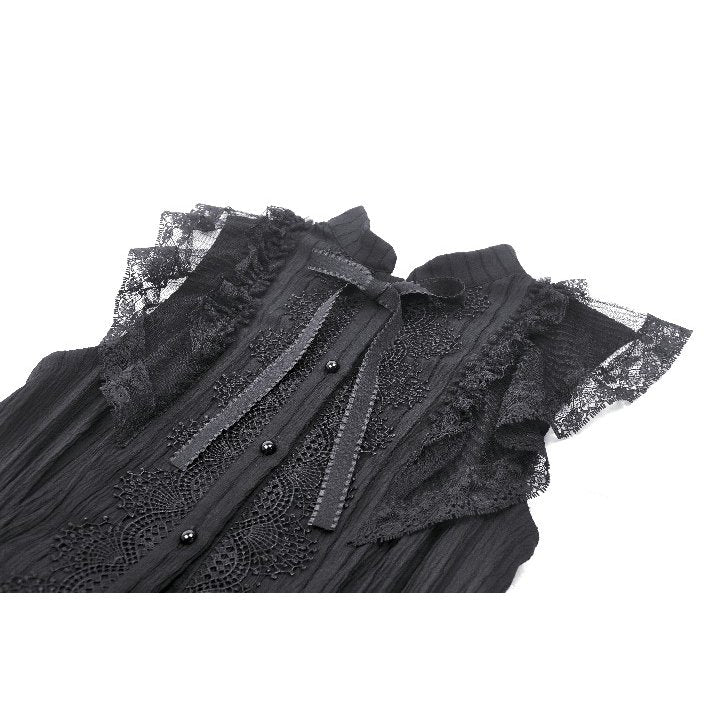 Dark in Love Diya Frilly Gothic Shirt Dress