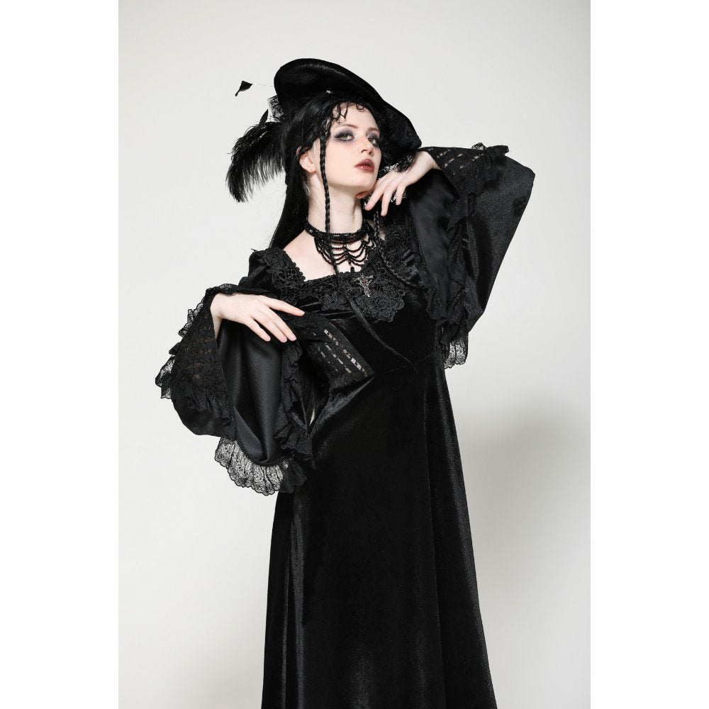 Dark in Love Petricka Gothic Romantic Velvet Maxi Dress