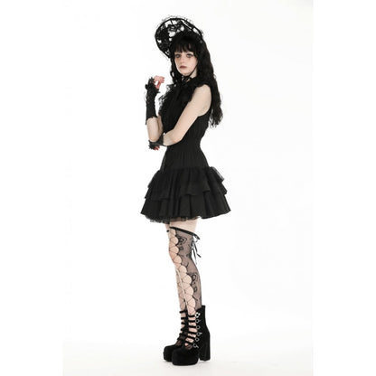 Dark in Love Diya Frilly Gothic Shirt Dress