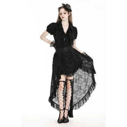 Dark in Love Halia Gothic Hi-lo Skirt